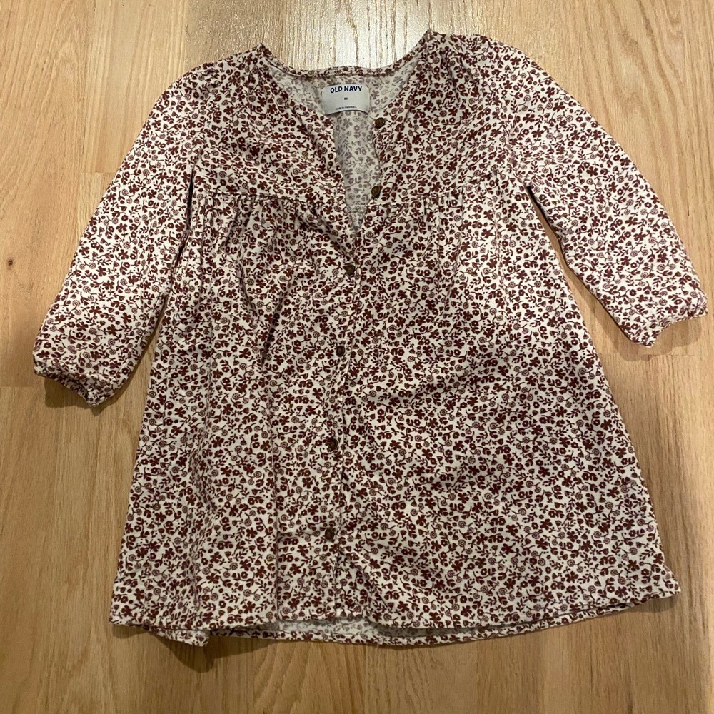Old Navy girls 5T 100% cotton dress long sleeve
